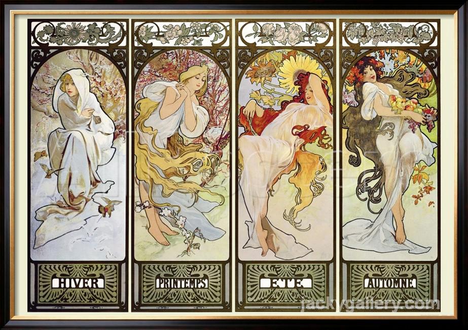 Les Saisons, Alphonse Mucha painting